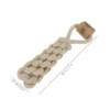 braided-coffee-wood-rope-chew-toy-corn-design Corn-shaped braided coffee wood rope chew toy with thick woven rope body and handle loop, designed as a tug of war dog toy for active dogs.