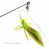 Green grasshopper feather wand cat toy replacement showing long antennae, six-leg silhouette, and feather wings.