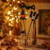 Halloween cat toy wands collection featuring bat, pumpkin witch, and skeleton designs for seasonal pet gifts.