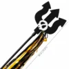 Skeleton Halloween cat teaser wand with shiny decorative strings designed for interactive kitten teaser playing toy sessions.