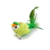simulated-chirping-bird-cat-toy-four-color-options Simulated chirping bird cat toy available in Blue Chickadee Green Parrot Yellow Goldfinch and Brown Sparrow.