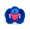 blue-gorilla-stuffed-animal-size Blue gorilla stuffed animal dog toy with shaggy royal-blue fur and a pink belly, shown with 26 cm width and 23 cm height markings.